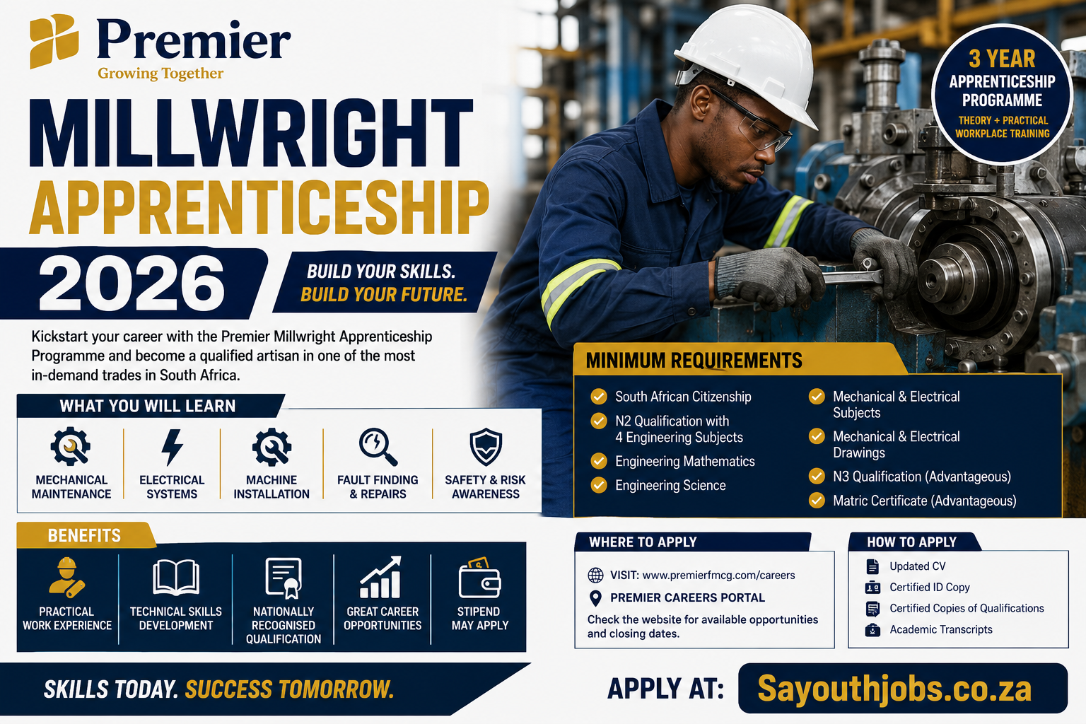 Premier Millwright Apprenticeship 2026 - JB.SAYOUTHJOBS